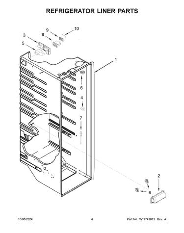 Refrigerator liner parts