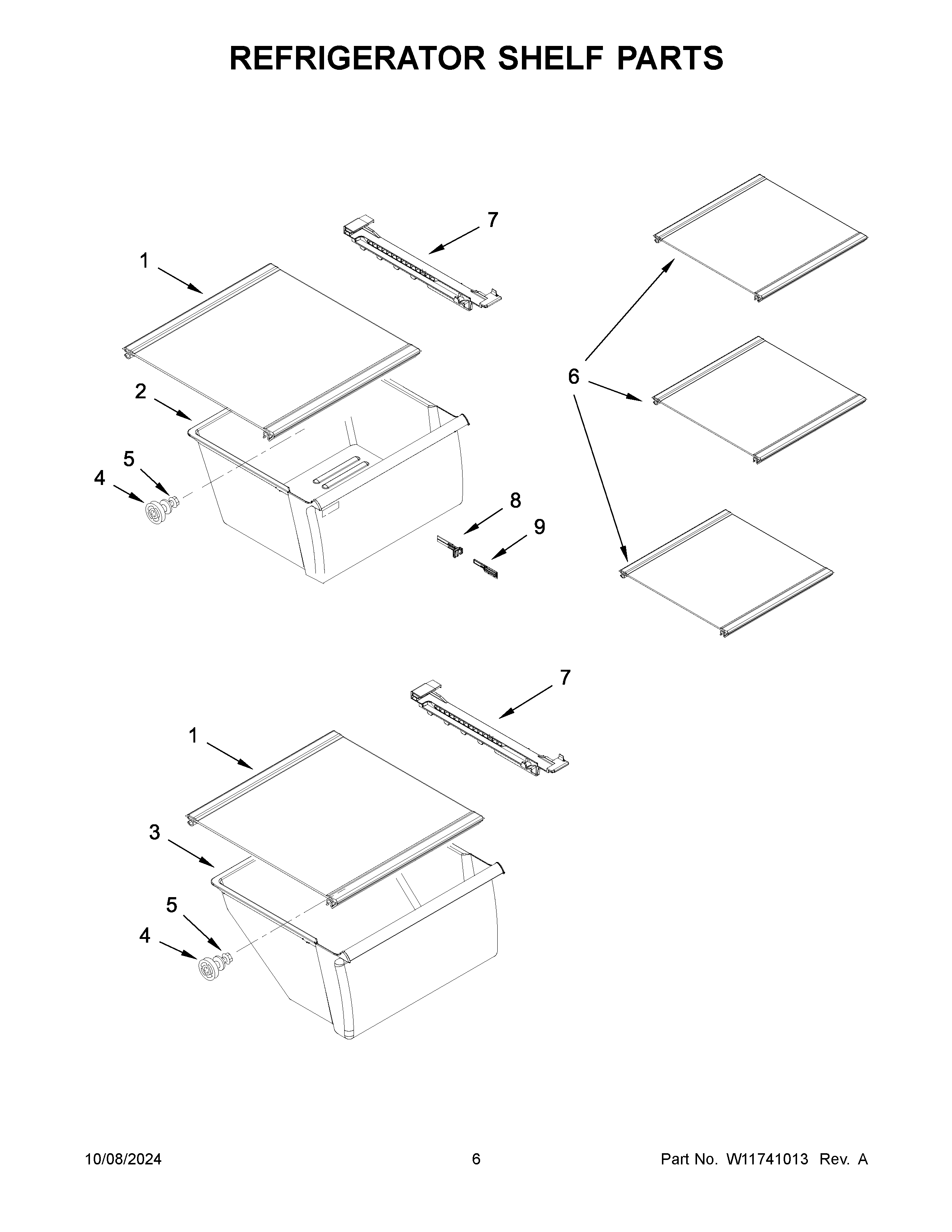 REFRIGERATOR SHELF PARTS