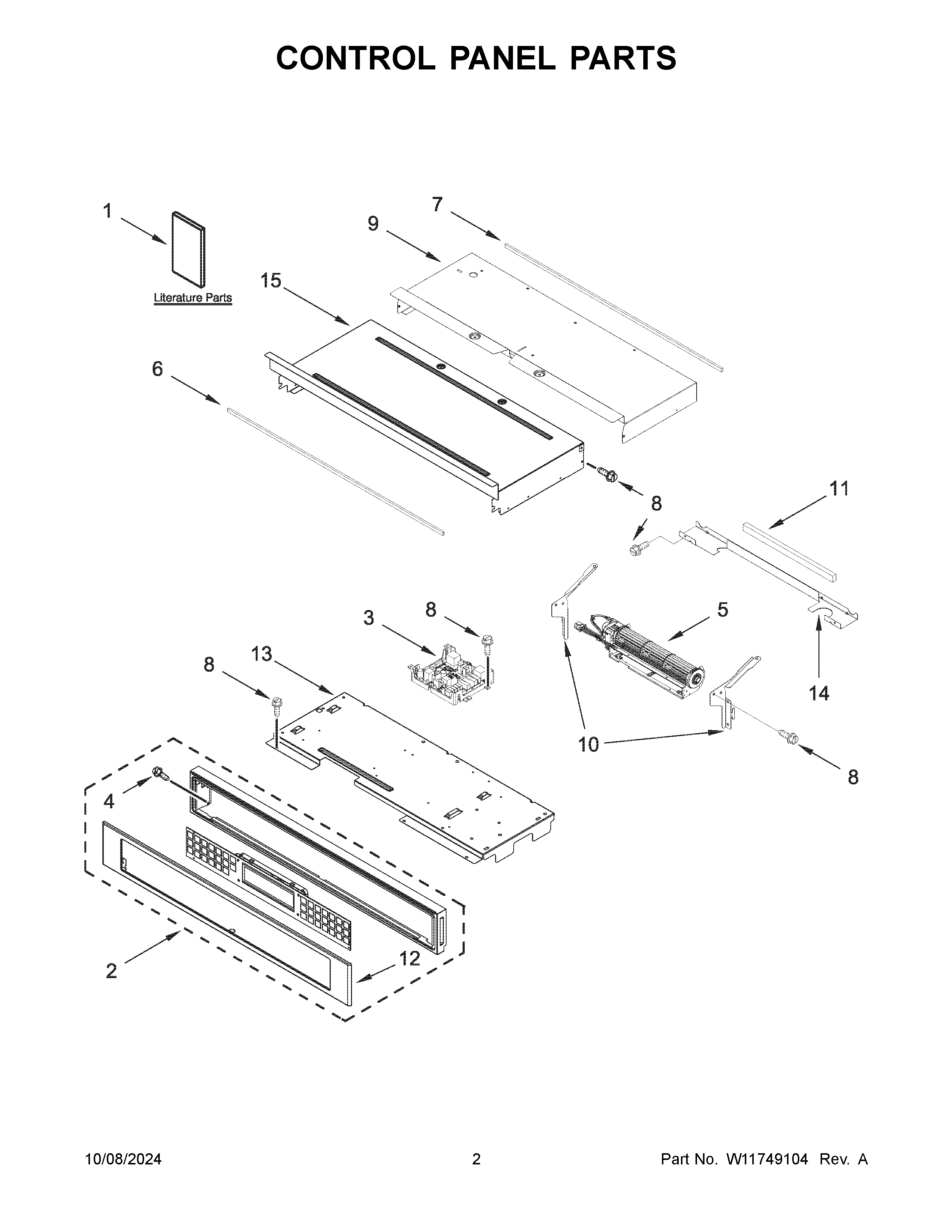 Control panel parts