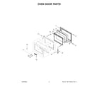 KitchenAid KOES530PPS01 oven door parts diagram