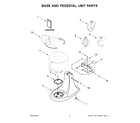 KitchenAid KSM150PSDC5 base and pedestal unit parts diagram