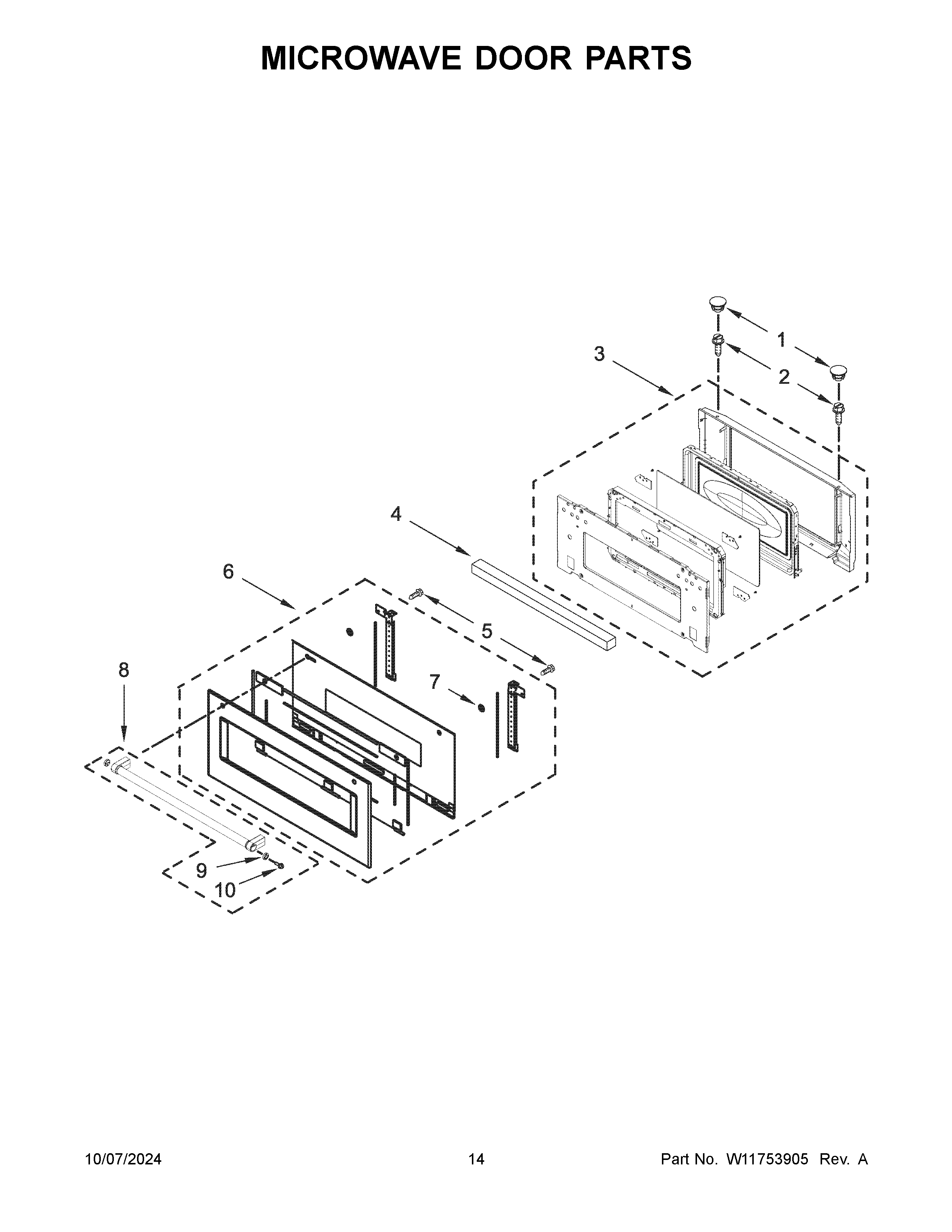 MICROWAVE DOOR PARTS