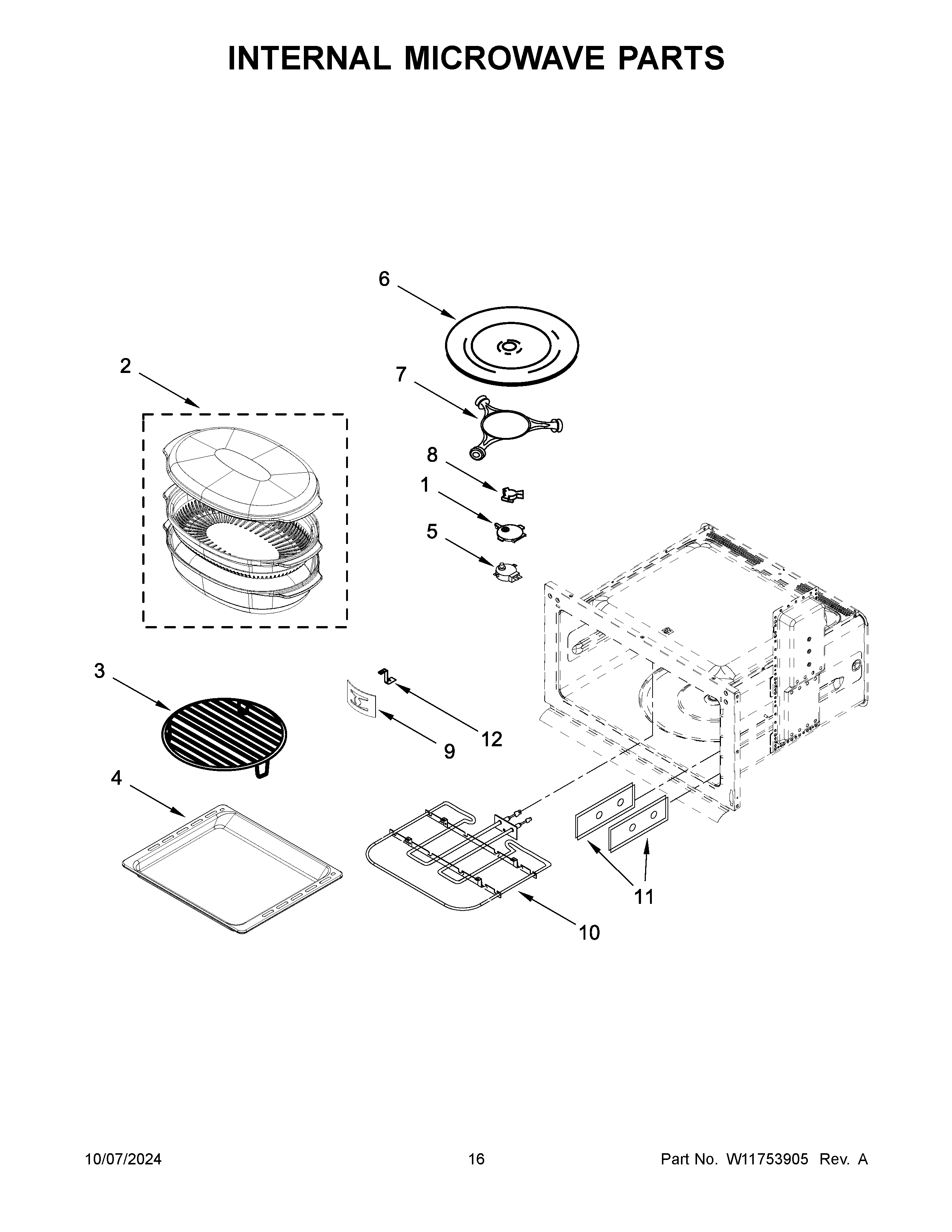 Internal microwave parts