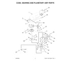 KitchenAid KSM85PSCWH5 case, gearing and planetary unit parts diagram