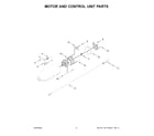 KitchenAid KSM85PSCWH5 motor and control unit parts diagram