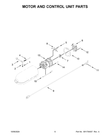 Motor and control unit parts