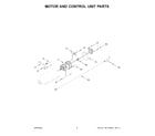 KitchenAid 5KSM150PSRER5 motor and control unit parts diagram