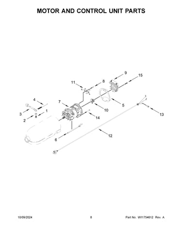 Motor and control unit parts