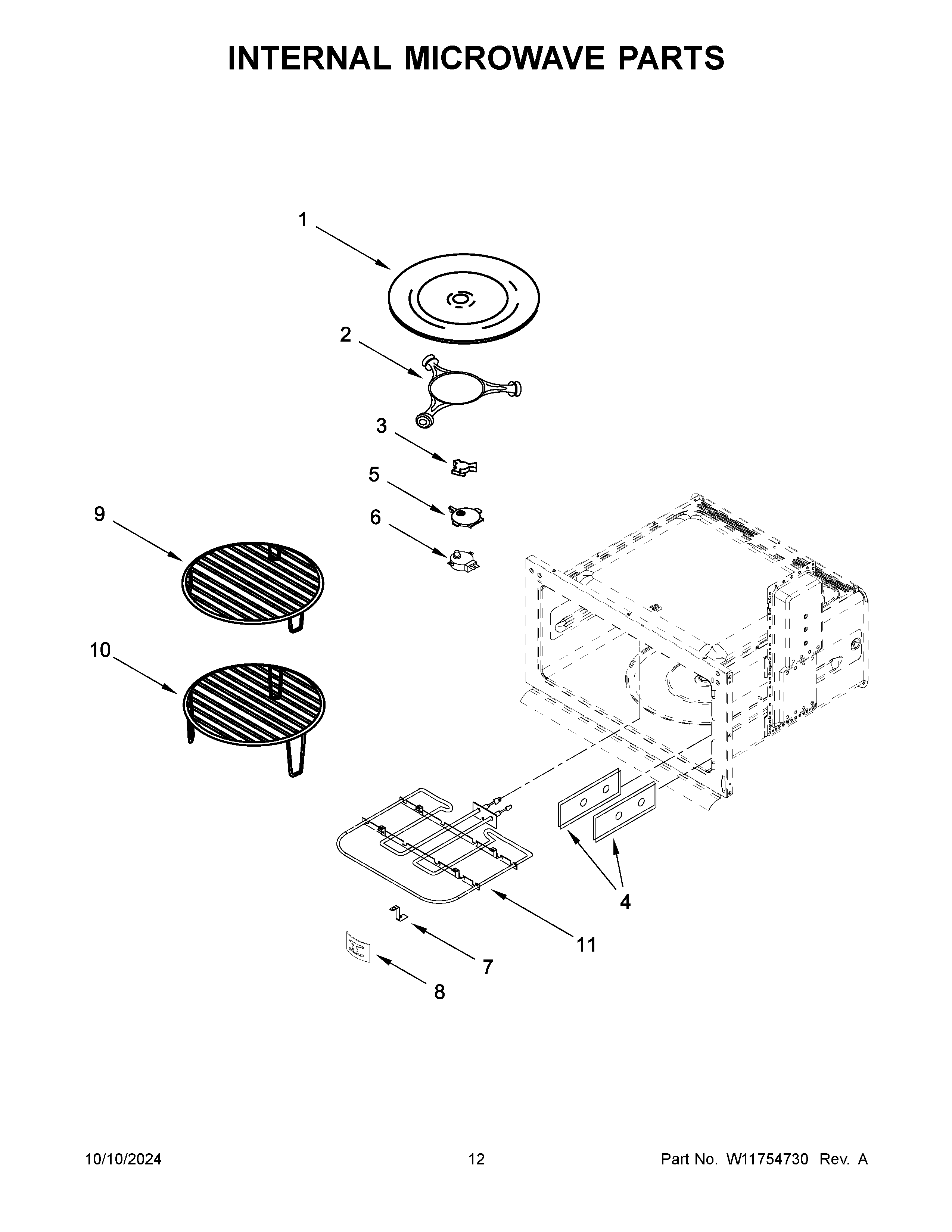 Internal microwave parts