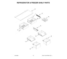 Whirlpool WRQA59CNKZ refrigerator & freezer shelf parts diagram