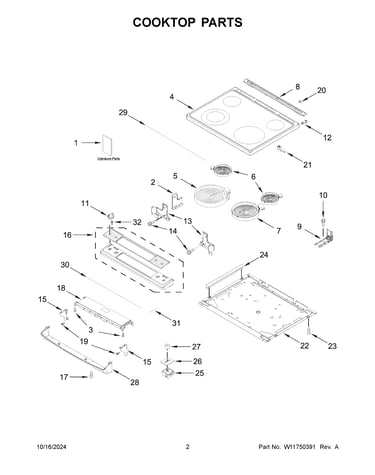 Cooktop parts