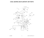 KitchenAid 5KSM150FGEER5 case, gearing and planetary unit parts diagram