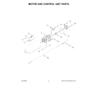 KitchenAid 5KSM150FGEER5 motor and control unit parts diagram