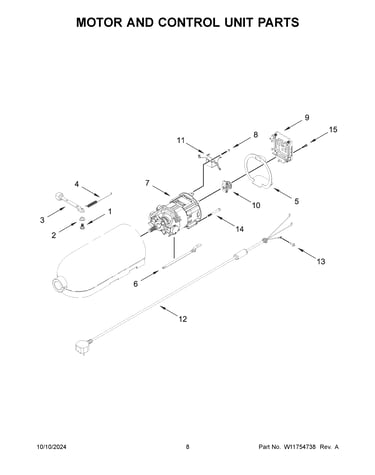 Motor and control unit parts