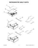 Refrigerator shelf parts