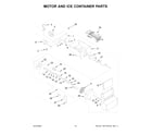 Maytag MRSF4036PZ02 motor and ice container parts diagram