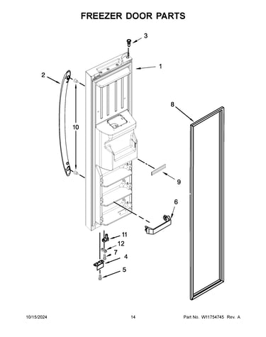 Freezer door parts