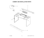 Whirlpool WMMS3130RW00 cabinet and installation parts diagram