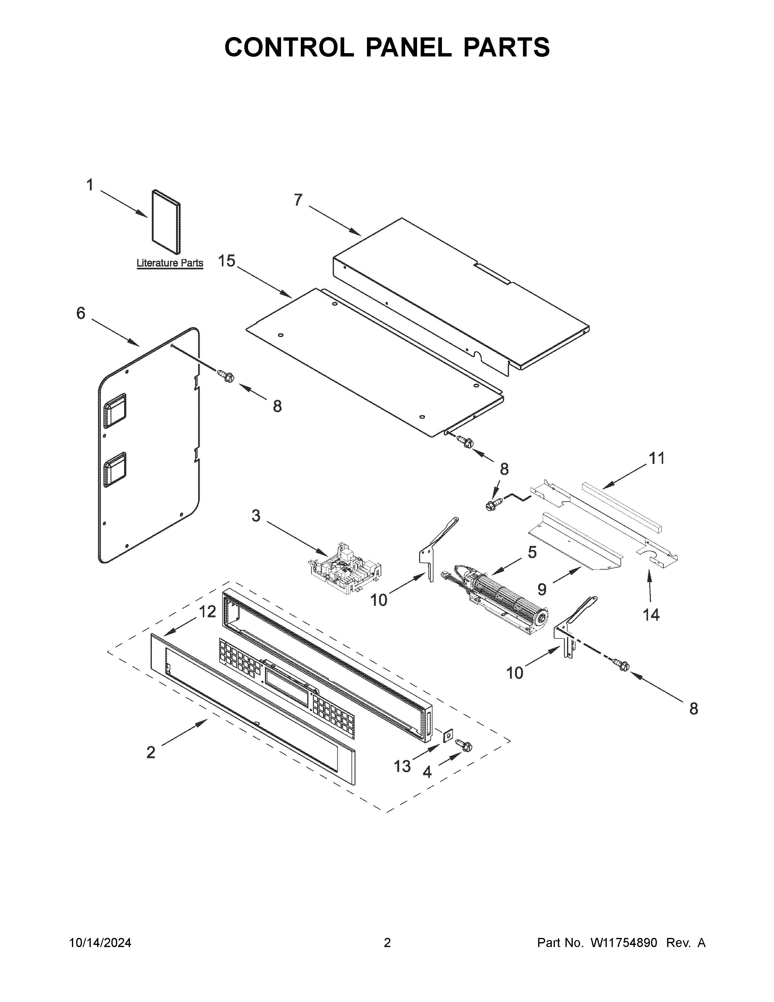 Control panel parts