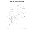 KitchenAid 5KSM180WSFEG5 base and pedestal unit parts diagram