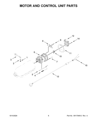 Motor and control unit parts