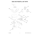 KitchenAid 5KSM150PSPER5 base and pedestal unit parts diagram