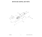 KitchenAid 5KSM150PSPER5 motor and control unit parts diagram