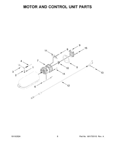 Motor and control unit parts