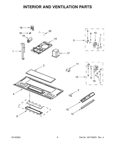 Interior and ventilation parts