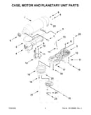 Case, motor and planetary unit parts