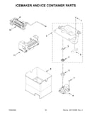 Icemaker and ice container parts