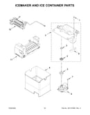 Icemaker and ice container parts