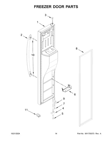 Freezer door parts