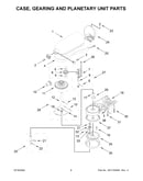 Case, gearing and planetary unit parts