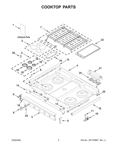 Cooktop parts