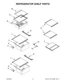 Refrigerator shelf parts