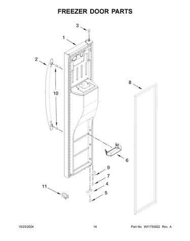 Freezer door parts