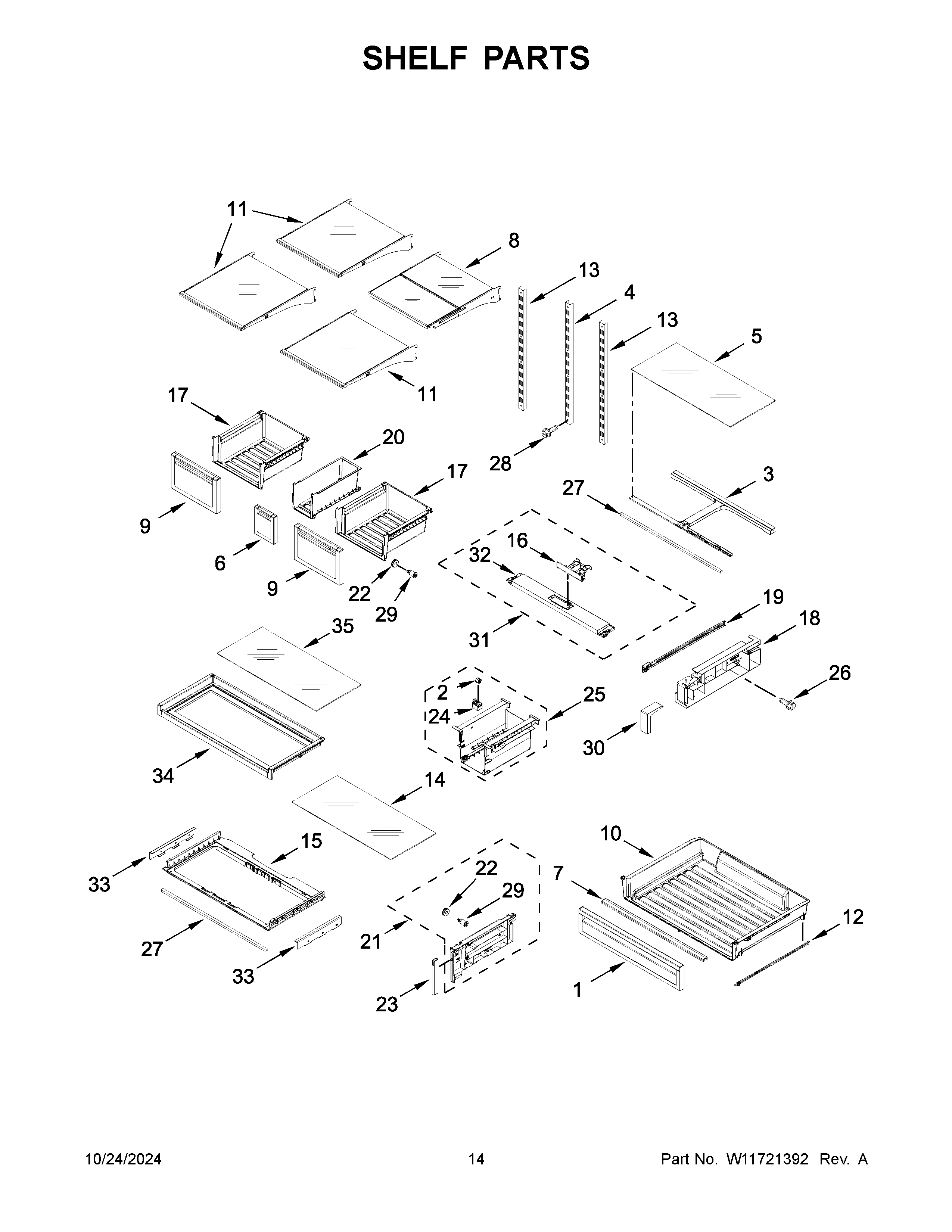 Shelf parts