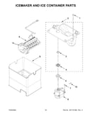 Icemaker and ice container parts