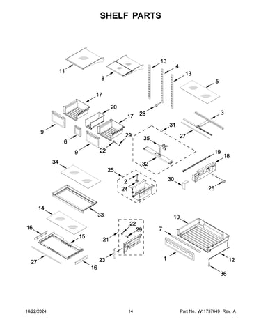 Shelf parts