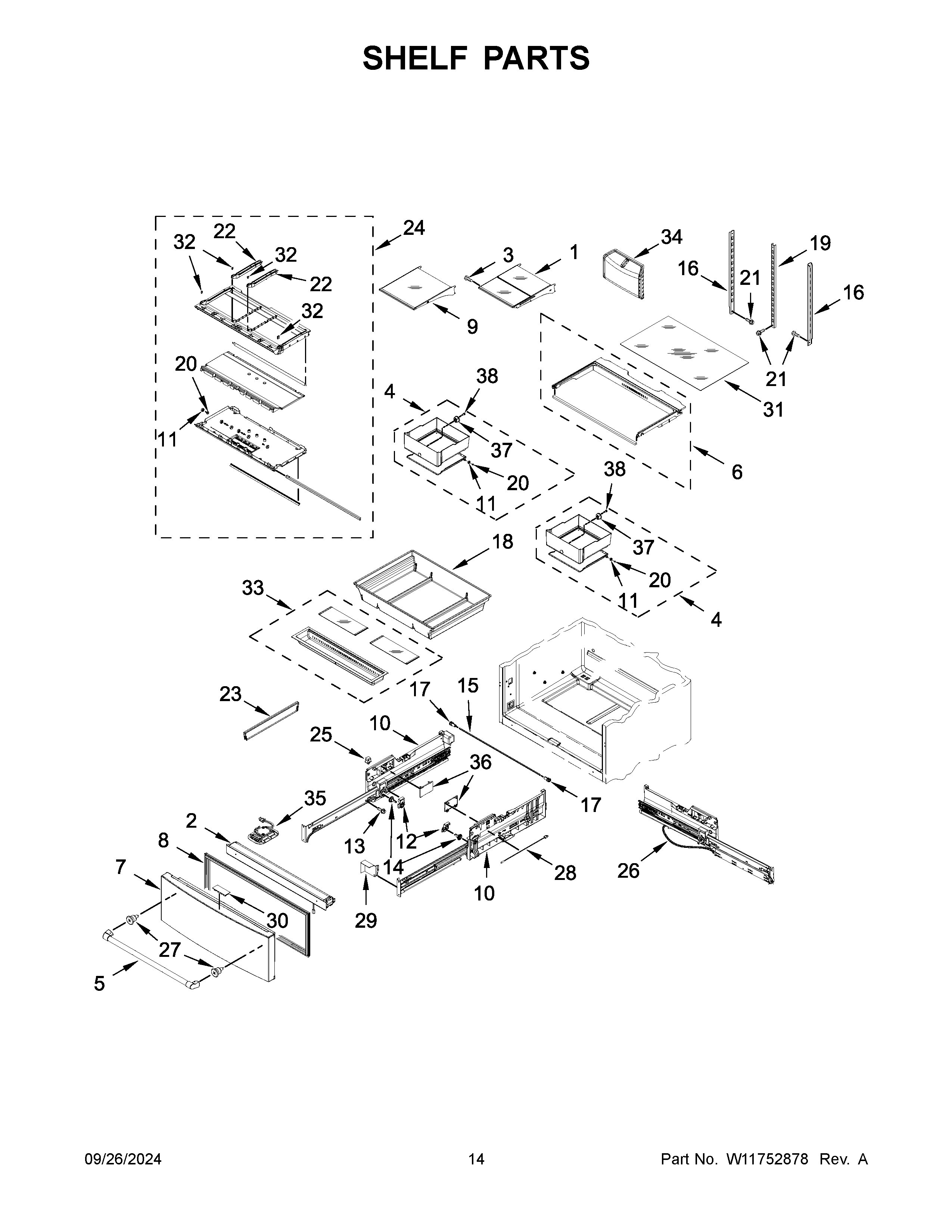Shelf parts