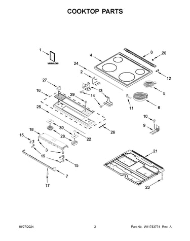 Cooktop parts