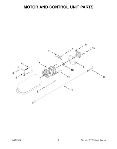 Motor and control unit parts