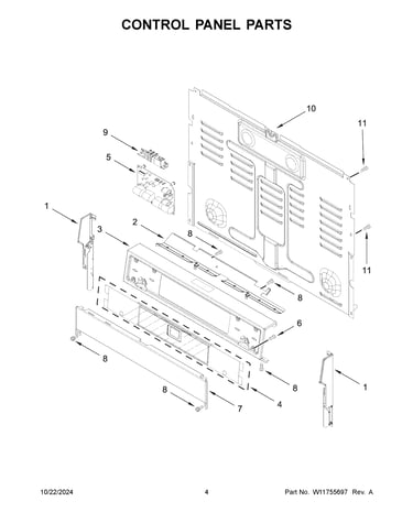 Control panel parts