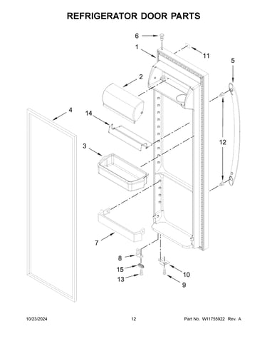 Refrigerator door parts