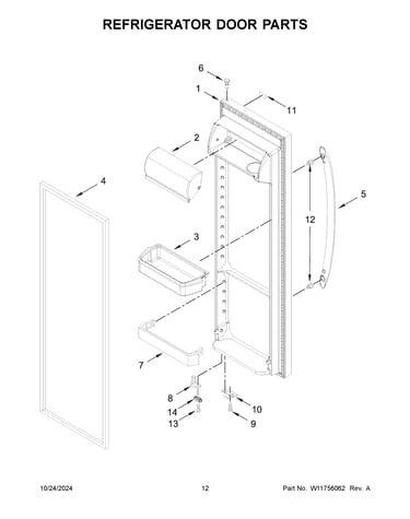Refrigerator door parts