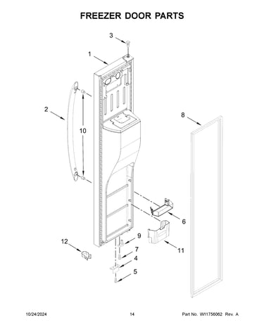 Freezer door parts