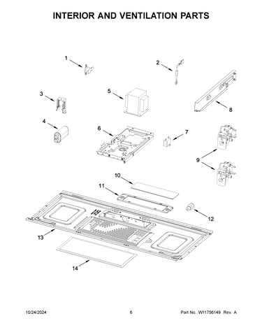 Interior and ventilation parts