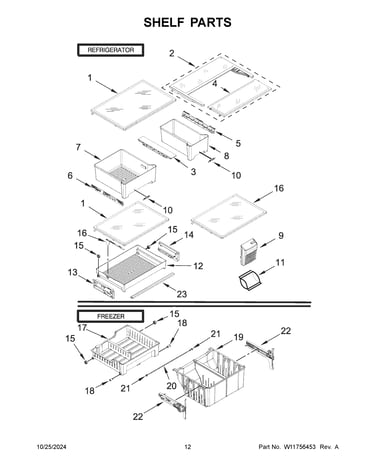 Shelf parts