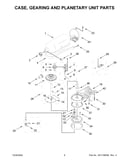 Case, gearing and planetary unit parts